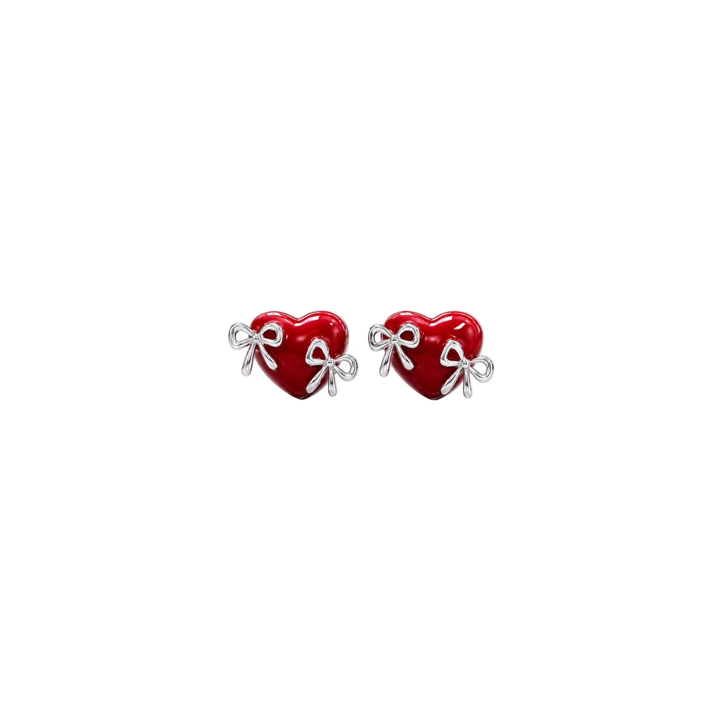 Red Heart Earring