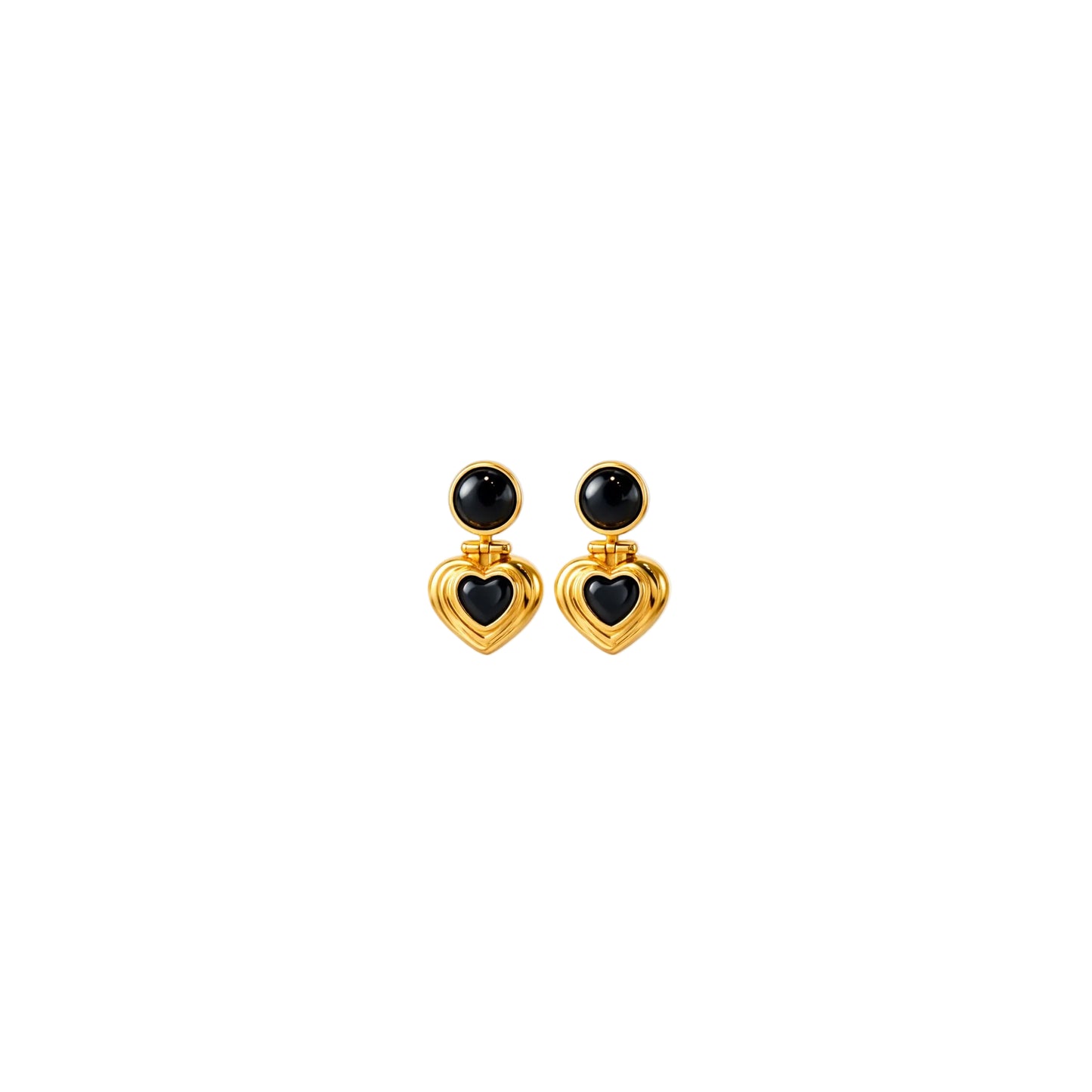 Sweet Noir Hearts Earring