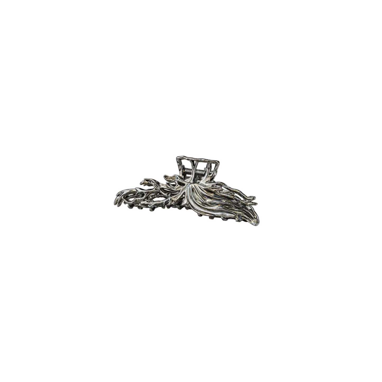 Black Feather Bloom HairClip
