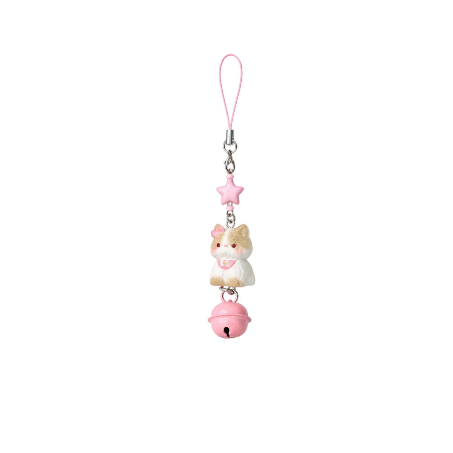 Pink Star Kitty Phone Strap