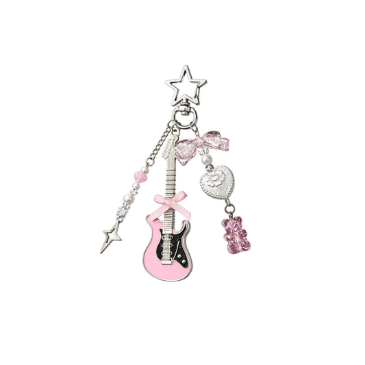 Pink Melody Guitar Charm