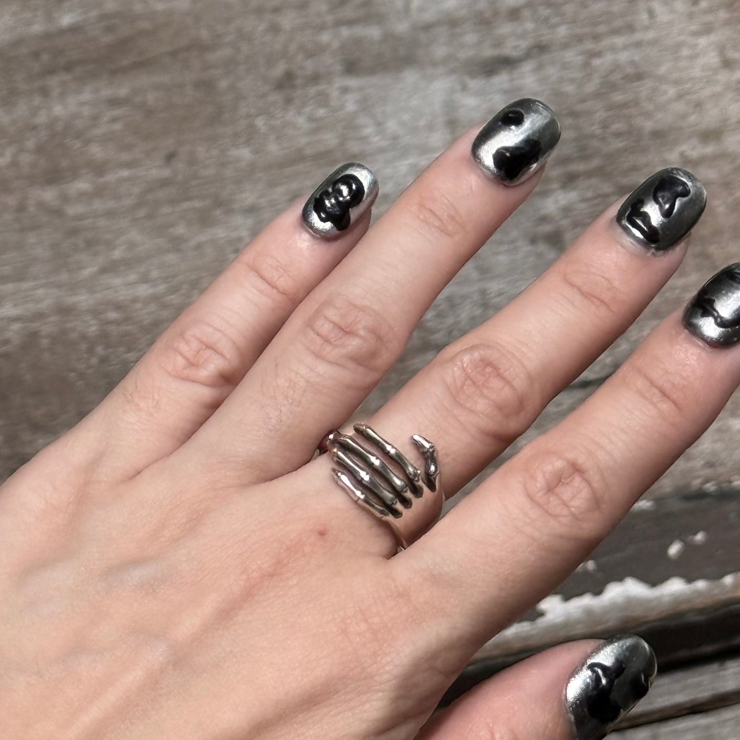 Skeleton Hand Ring