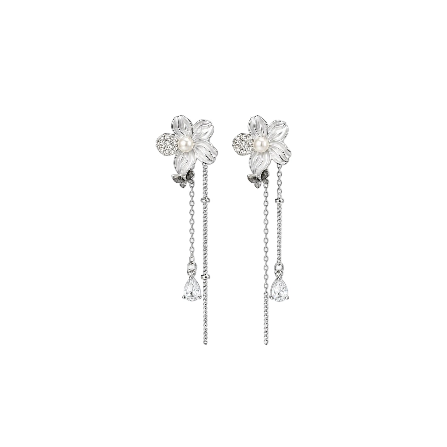 Silver Flower Earring