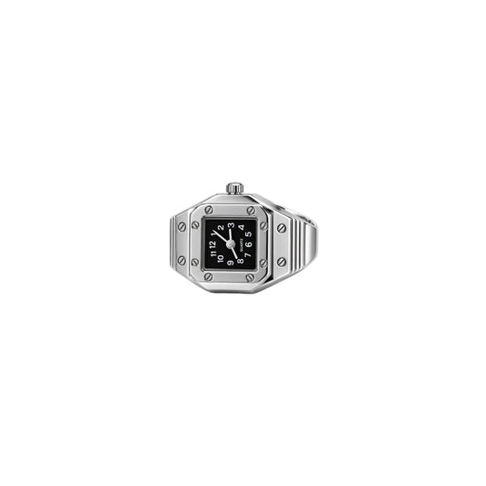 Silver Silence Watch Ring