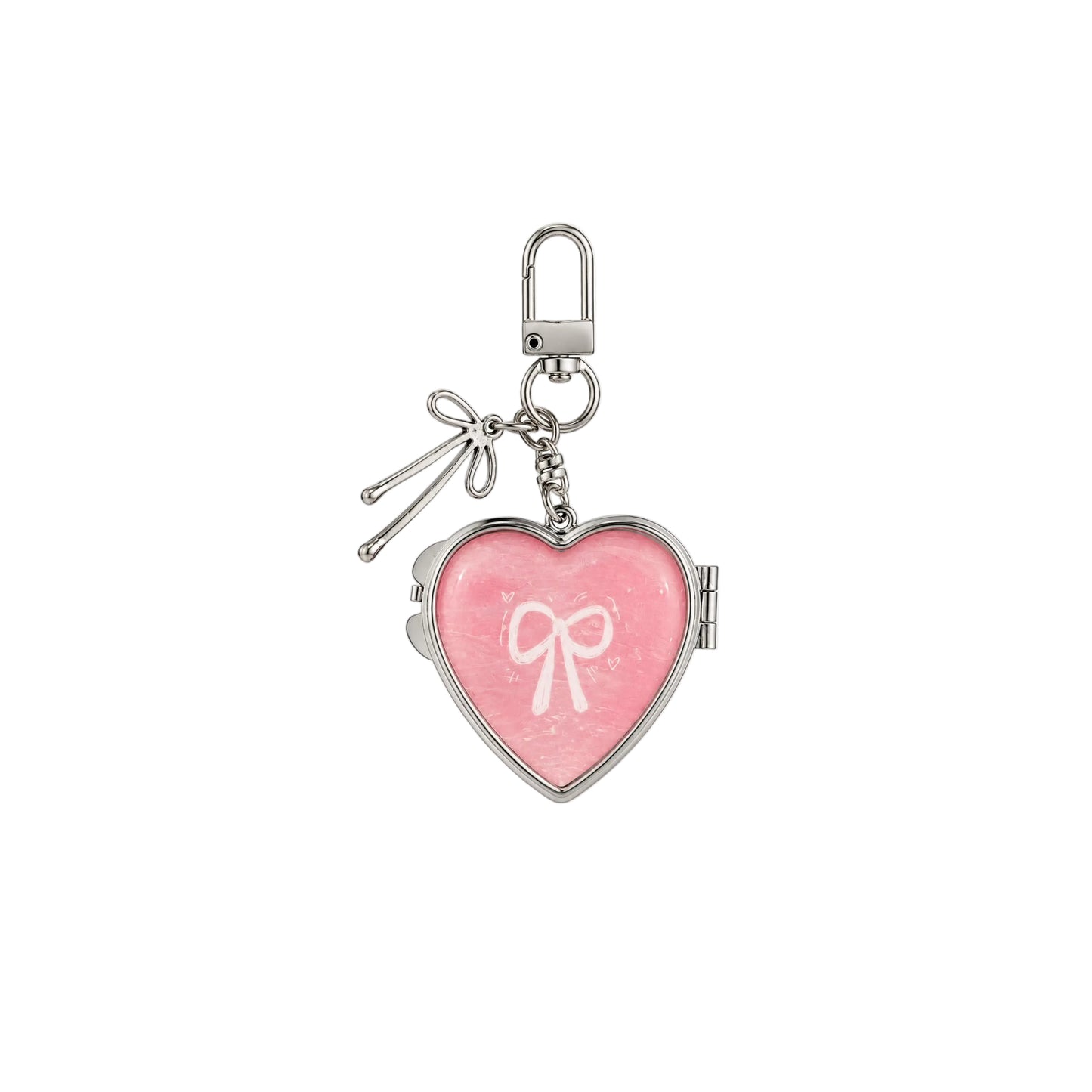 Pinky Ribbon Mirror Charm