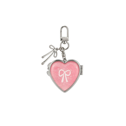 Pinky Ribbon Mirror Charm