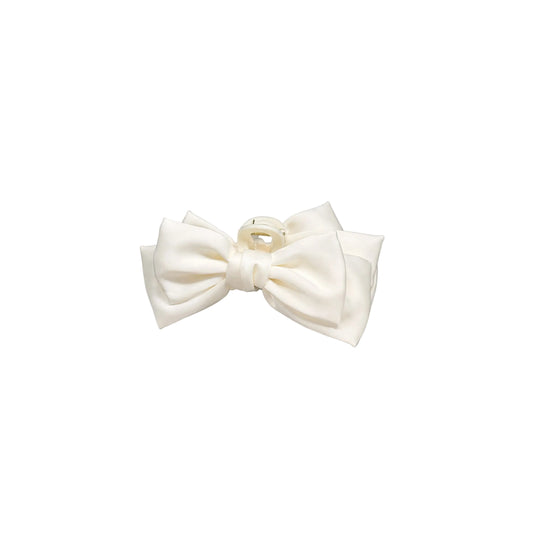 White Ribbon HairClip