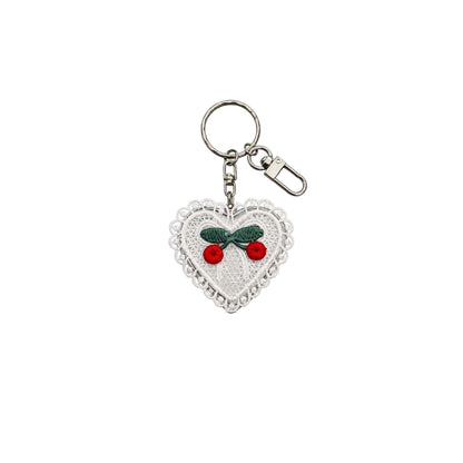 Cherry Lace Mirror Charm