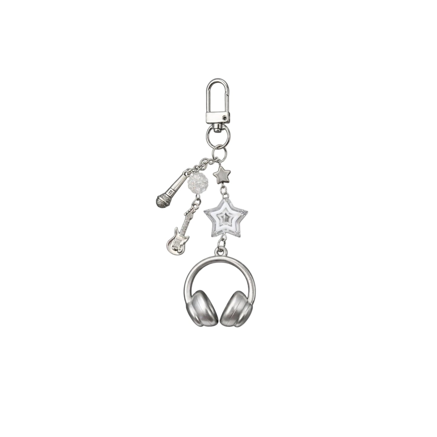 Silver Rhythm Headphone Charm