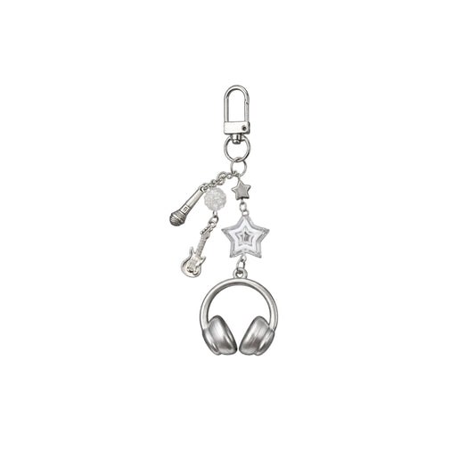 Silver Rhythm Headphone Charm