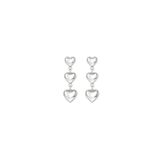 Triple Heart Earring