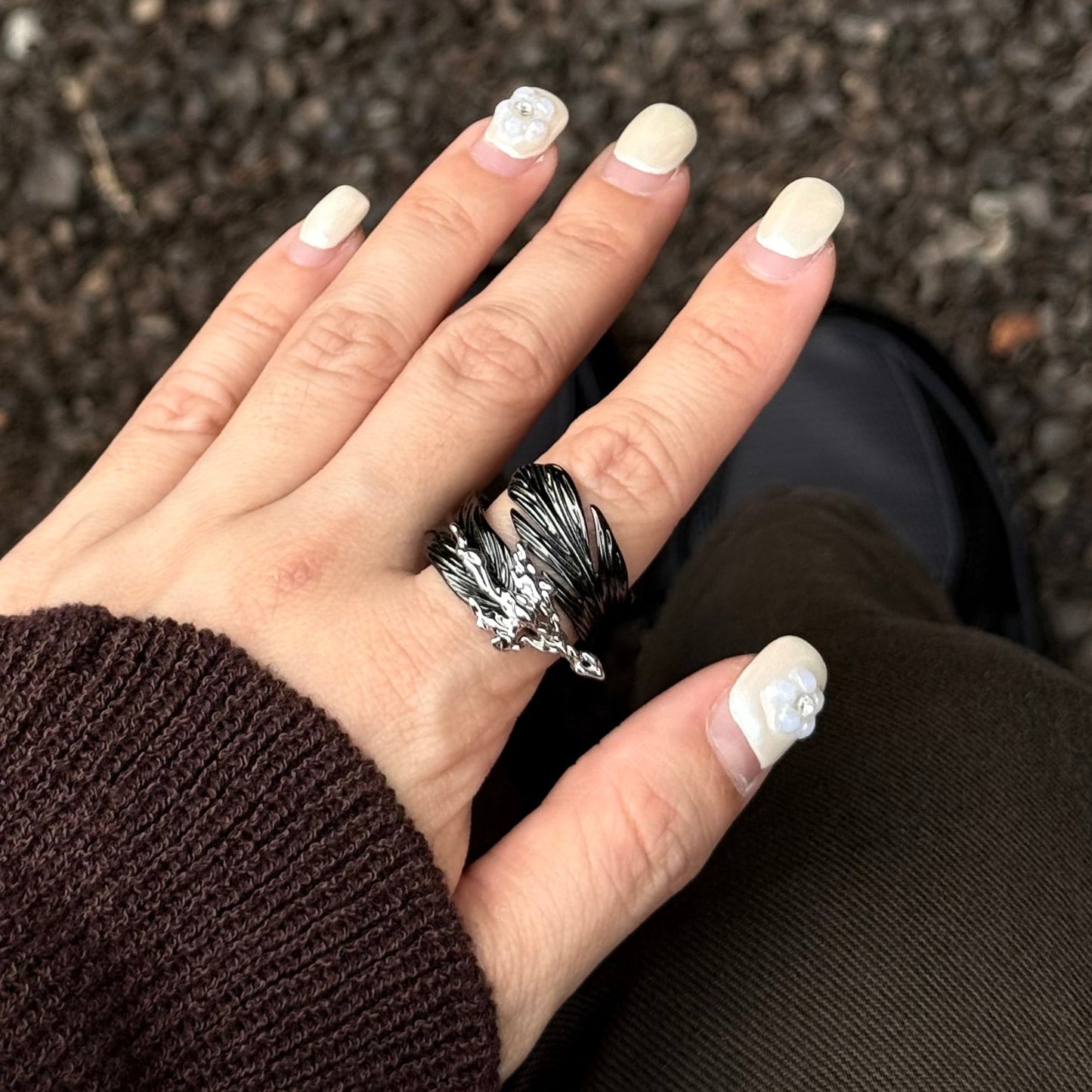 Shadow Feather Ring