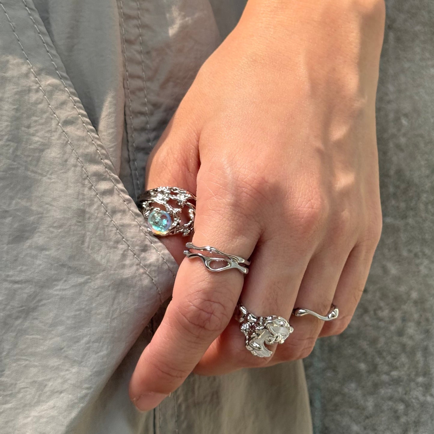 Moonwave Aurora Ring