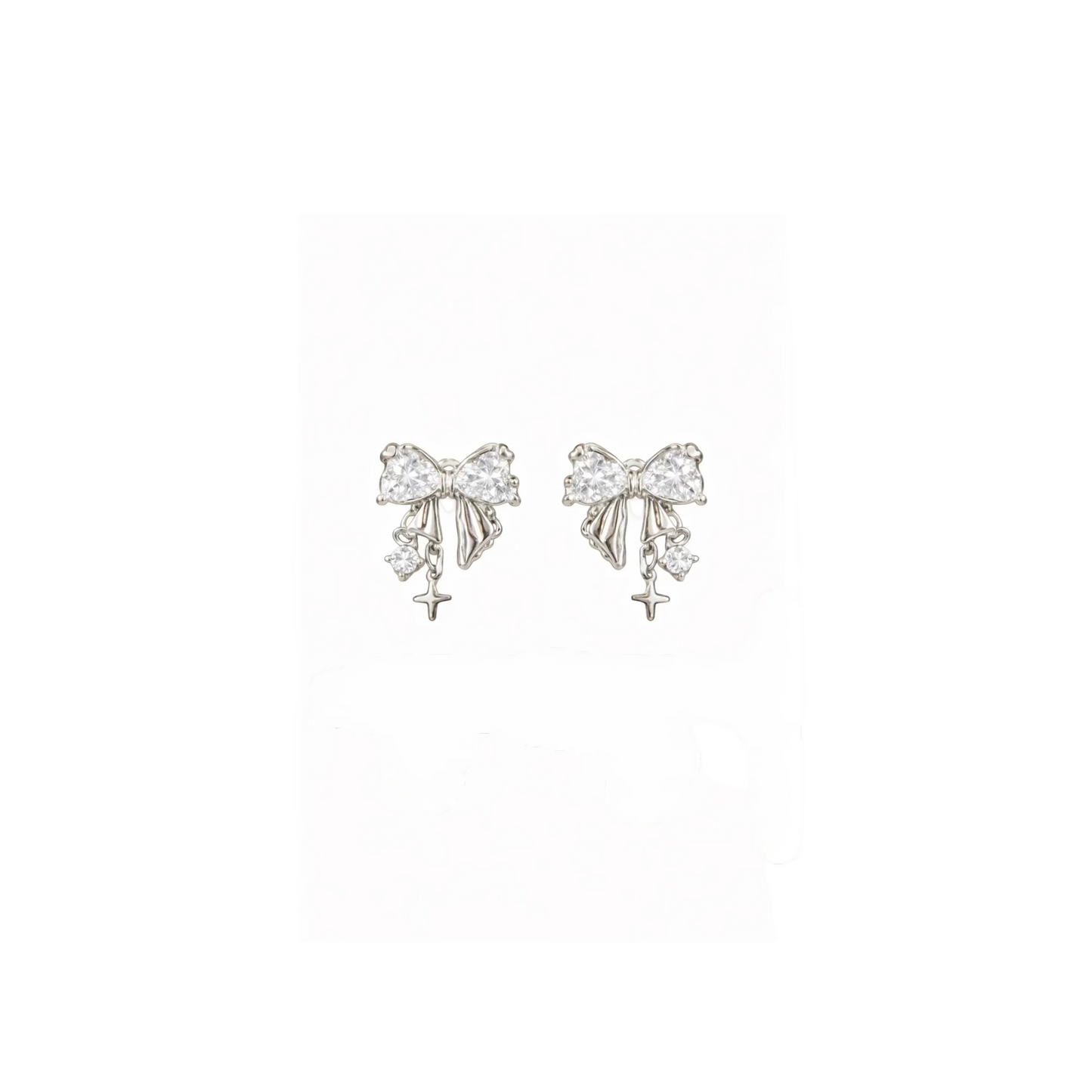 Silver Ribbon Earring