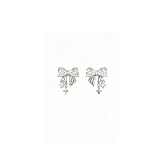 Silver Ribbon Earring