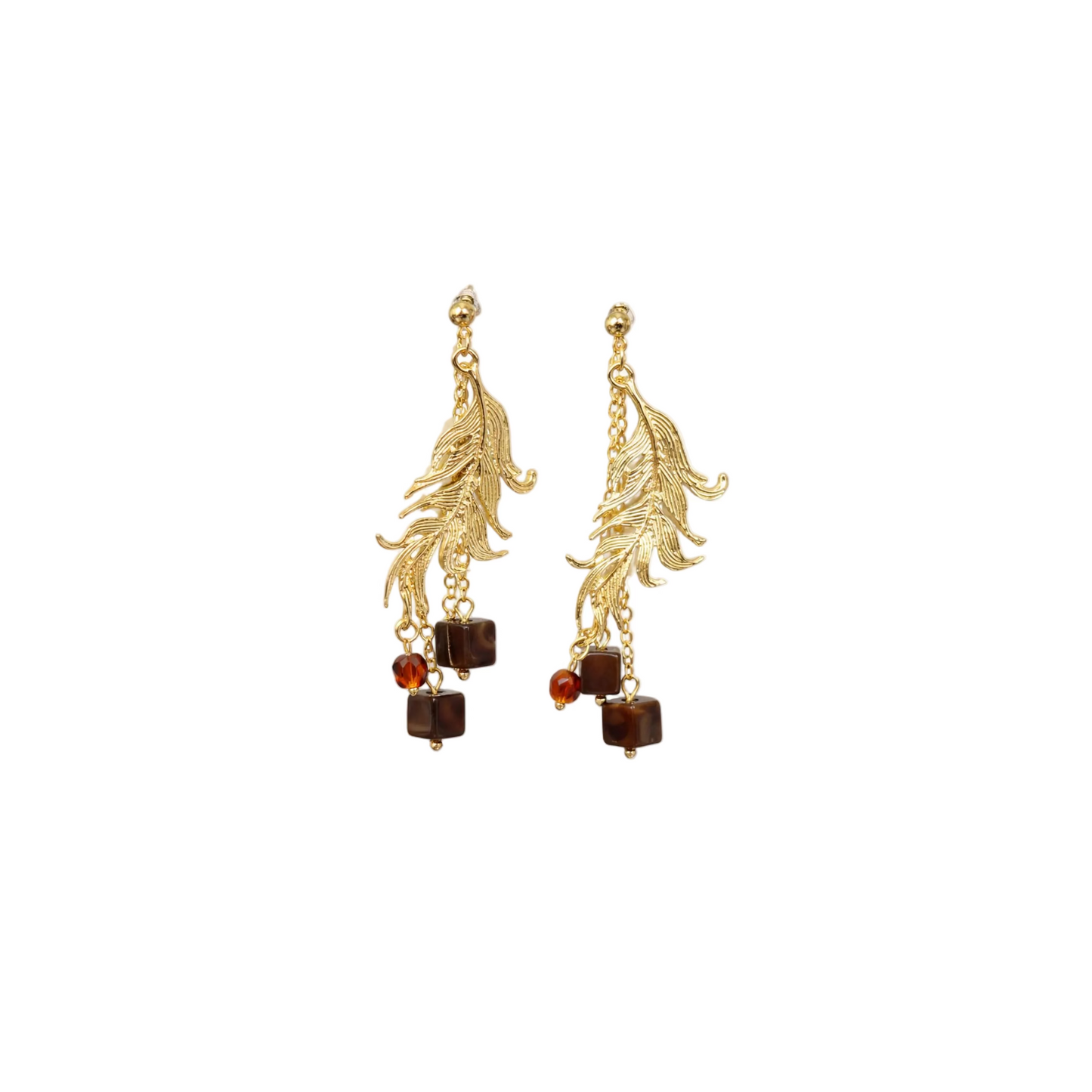Golden Plume Earring