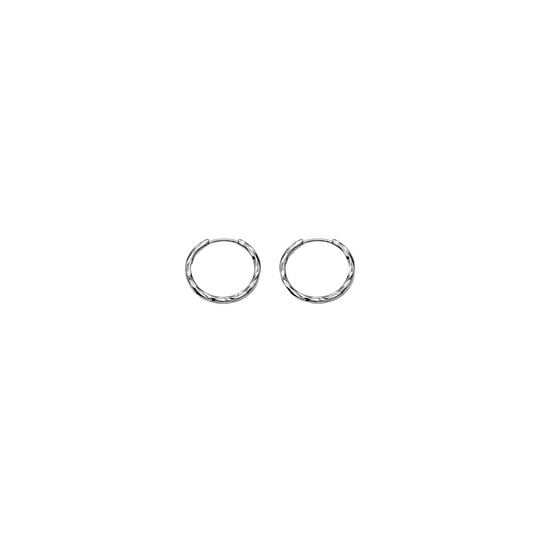 Minimal Silver Hoop Earring