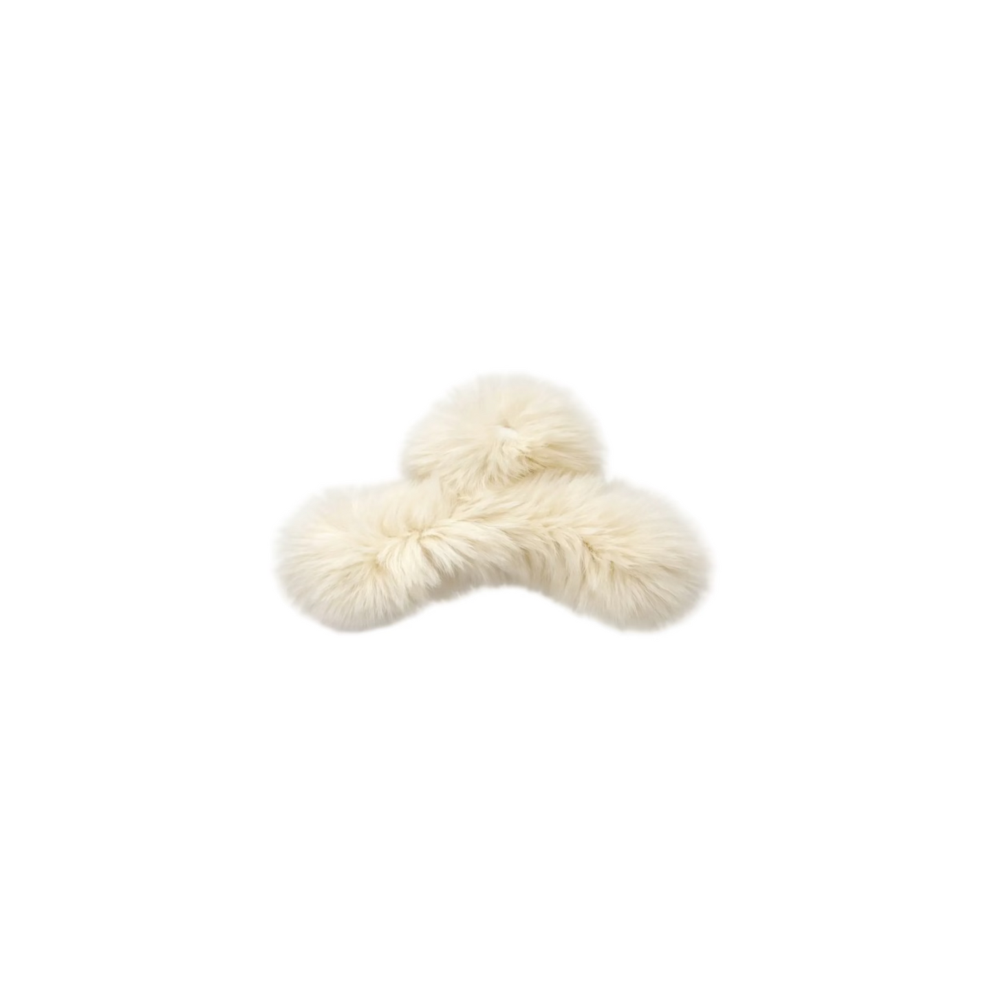 White Fluffy HairClip