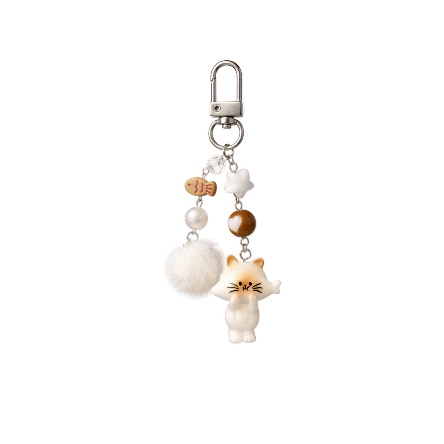 Fluffy Cat Brown Charm