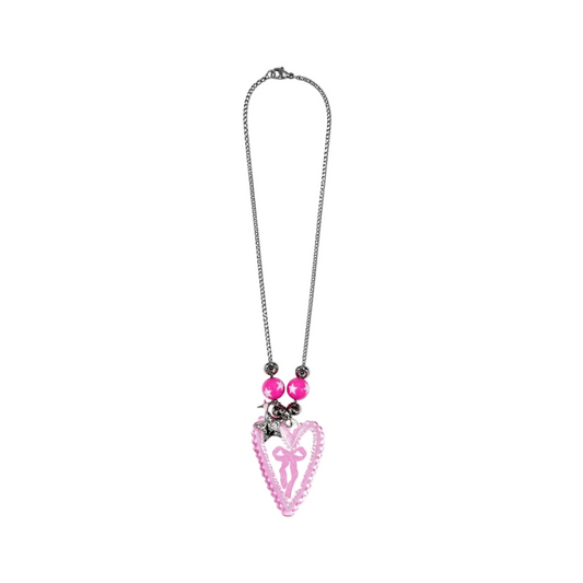 Lizz - Pink Ribbon Necklace