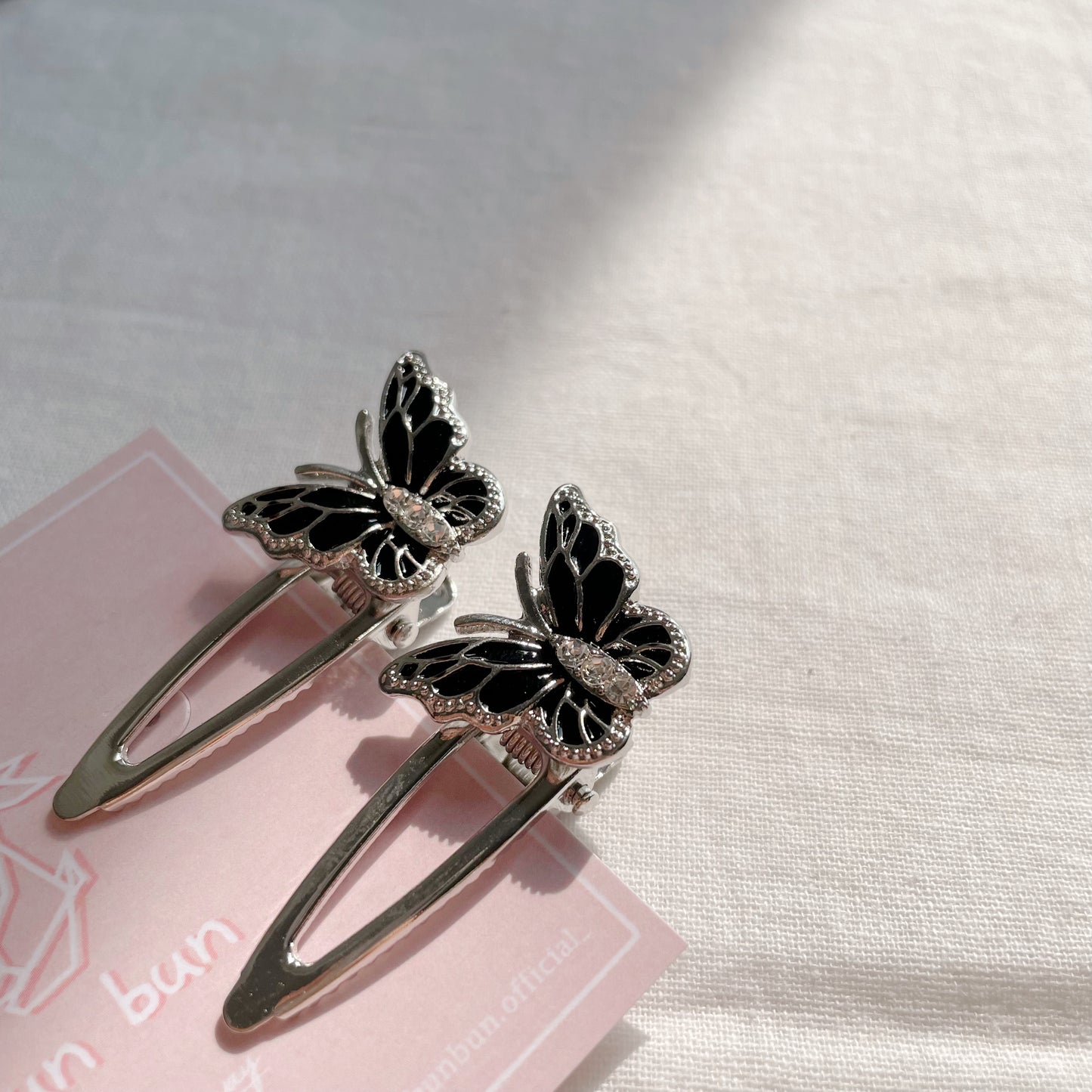 Metallic Monarch Hair Pins