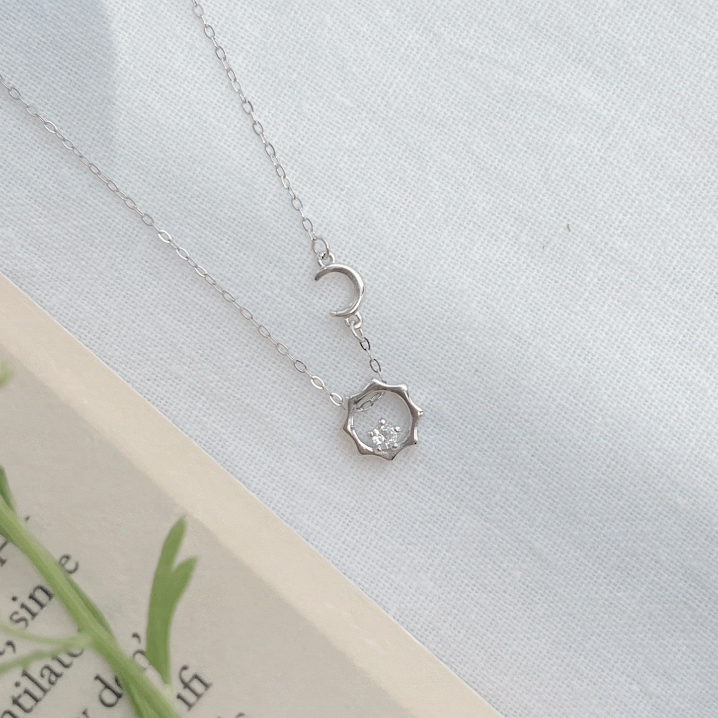 To-get-her- Crescent Halo Necklace